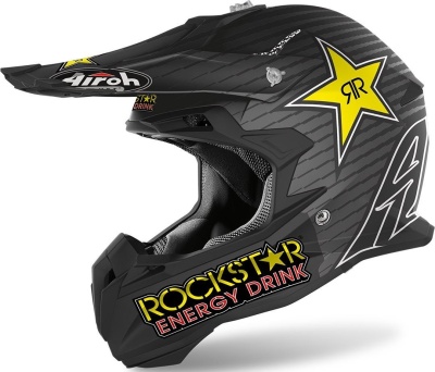 AIROH шлем кросс TERMINA.OP.V ROCKSTAR 2020 MATT фото в интернет-магазине FrontFlip.Ru