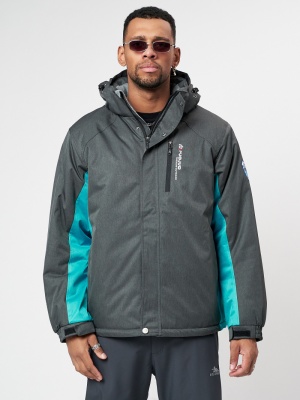 Спортивная куртка мужская зимняя серого цвета 78016Sr фото в интернет-магазине FrontFlip.Ru