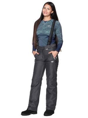 SNOW HEADQUARTER Горнолыжные штаны женские D-8015 Темно-серый фото в интернет-магазине FrontFlip.Ru