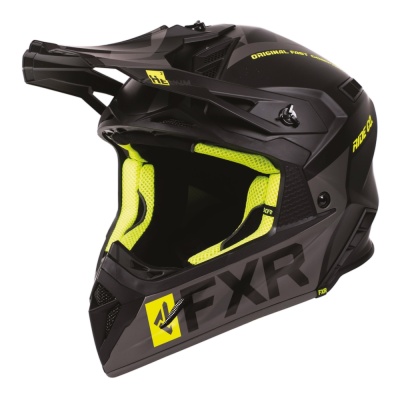 Шлем FXR Helium Ride Co Black/Hi Vis фото в интернет-магазине FrontFlip.Ru