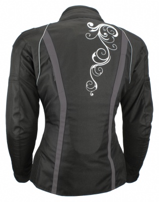 AGVSPORT Текстильная женская куртка Mistic чернo-серая фото в интернет-магазине FrontFlip.Ru