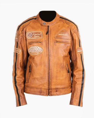 HAWK MOTO Куртка мужская BROWN SPACE фото в интернет-магазине FrontFlip.Ru