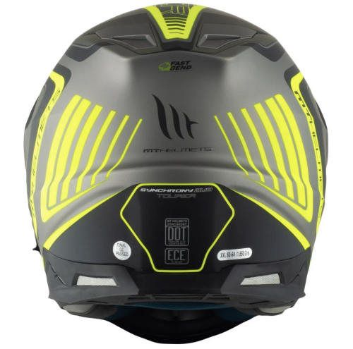 Шлем MT SYNCHRONY DUO SPORT TOURER Matt Titanium Fluor Yellow фото в интернет-магазине FrontFlip.Ru