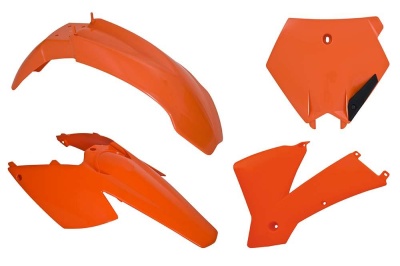 RTech Комплект пластика KTM SX-SXF250-450 03 # SX-SXF125-250-400-450-520-525 04 # EXC-EXCF 04 оранжевый (moto parts) фото в интернет-магазине FrontFlip.Ru