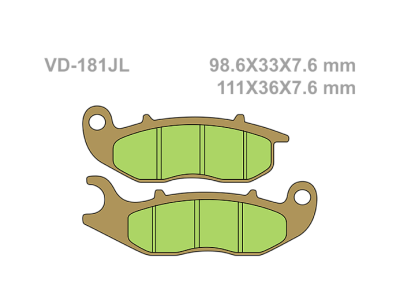 VESRAH Тормозные колодки  VD-181JL фото в интернет-магазине FrontFlip.Ru