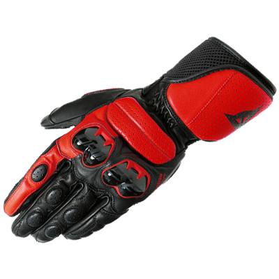 DAINESE Перчатки IMPETO B 78 BLK/LAVA-RED фото в интернет-магазине FrontFlip.Ru