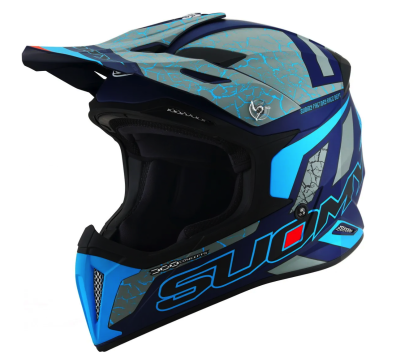 [SUOMY] Мотошлем X-WING REEL, цвет Синий Матовый фото в интернет-магазине FrontFlip.Ru