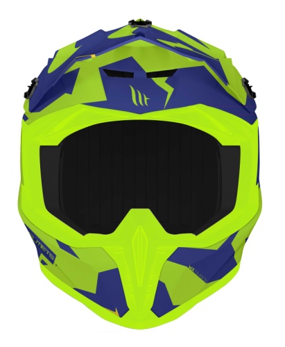 Шлем MT MX802 FALCON CRUSH B7 Gloss Blue фото в интернет-магазине FrontFlip.Ru