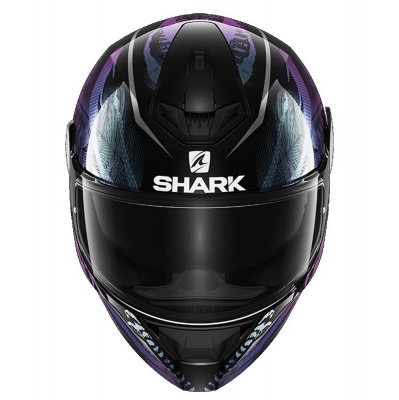 SHARK Мотошлем D-SKWAL 2 SHIGAN KVX Черный/Фиолетовый/Зеленый фото в интернет-магазине FrontFlip.Ru
