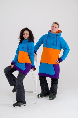 Худи SNOWBRO Джереми Blue/Orange/Purple фото в интернет-магазине FrontFlip.Ru