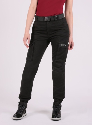 Мотоштаны женские INFLAME LADY CARGO WATERPROOF, цвет черный фото в интернет-магазине FrontFlip.Ru