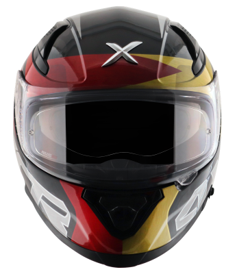 Шлем AXOR APEX CHROMTECH, цвет красный/чёрный/золото фото в интернет-магазине FrontFlip.Ru