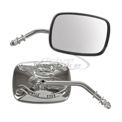 [EMGO] Зеркало универсальное LIVE TO RIDE 8 мм (Harley) правое, цвет Хром фото в интернет-магазине FrontFlip.Ru