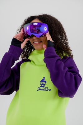 Худи SNOWBRO Шон Lime/Purple фото в интернет-магазине FrontFlip.Ru