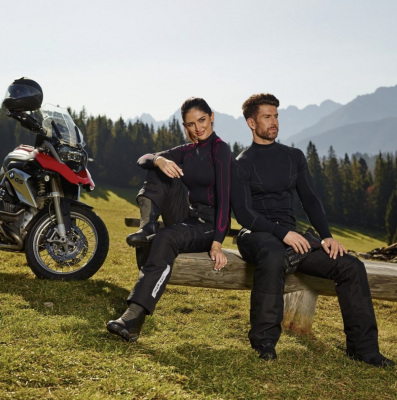 BRUBECK Охлаждающая мотофутболка женская Cooler Bikers черный-амарант фото в интернет-магазине FrontFlip.Ru