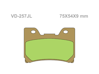 VESRAH Тормозные колодки  VD-257JL фото в интернет-магазине FrontFlip.Ru