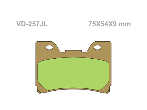 VESRAH Тормозные колодки  VD-257JL фото в интернет-магазине FrontFlip.Ru