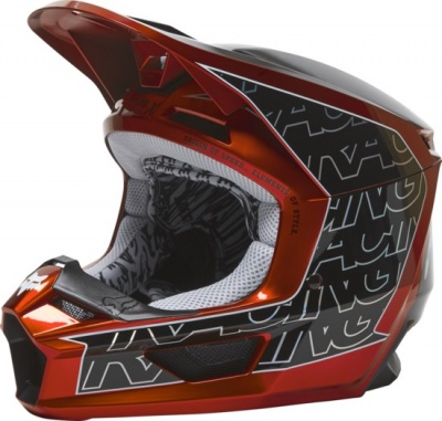 Мотошлем Fox V1 Peril Helmet Flow Red фото в интернет-магазине FrontFlip.Ru