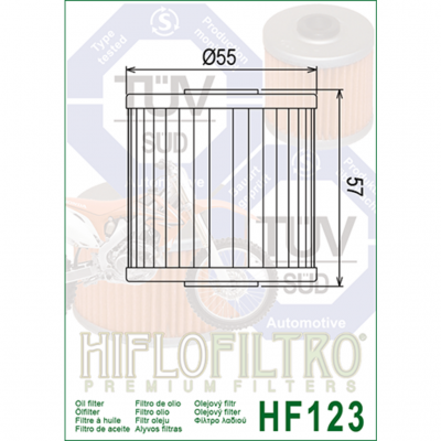 HIFLOFILTRO Масляные фильтры (HF123) фото в интернет-магазине FrontFlip.Ru