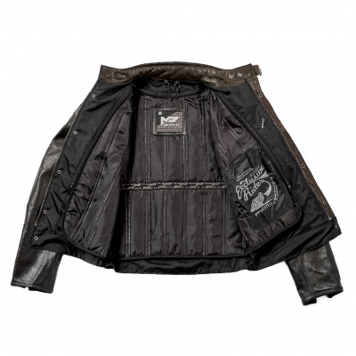 Мотокуртка кожаная