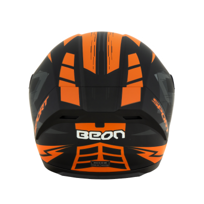 Шлем Beon B-503 matt black/orange фото в интернет-магазине FrontFlip.Ru