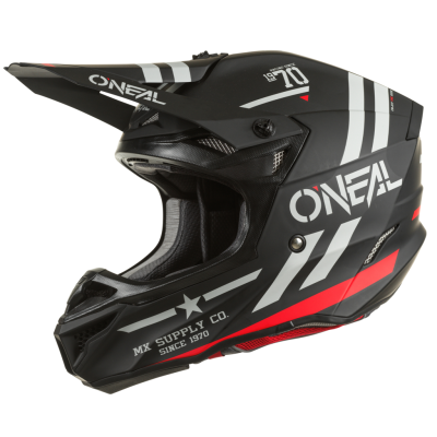 Шлем кроссовый O'NEAL 5Series Squadron черный/серый фото в интернет-магазине FrontFlip.Ru