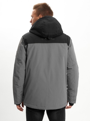 Молодежная зимняя куртка мужская серого цвета 2155Sr фото в интернет-магазине FrontFlip.Ru