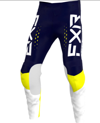 FXR MX Брюки Youth Clutch Pro MX Pants 22 Midnight/White/Yellow фото в интернет-магазине FrontFlip.Ru