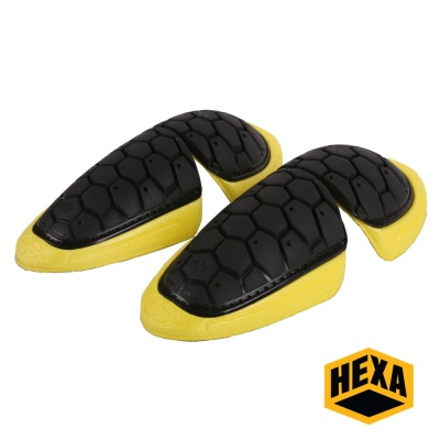 Защита локтей и коленей встраиваемая POWERTECTOR HEXA EK, цвет черно-желтый фото в интернет-магазине FrontFlip.Ru
