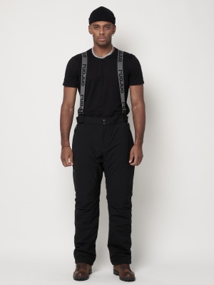 Полукомбинезон брюки горнолыжные мужские черного цвета 6621Ch фото в интернет-магазине FrontFlip.Ru