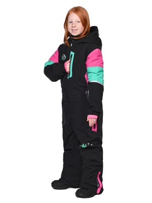 SNOW HEADQUARTER Снегоходный комбинезон для девочки T-9080 Розово-черный фото в интернет-магазине FrontFlip.Ru