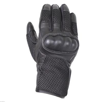 Перчатки (дорожные) мужские INFLAME RECKRUIT, кожа+сетка, цвет черный фото в интернет-магазине FrontFlip.Ru