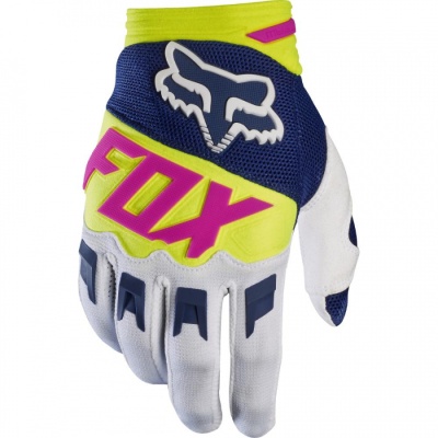 Мотоперчатки Fox Dirtpaw Race Glove Navy/White фото в интернет-магазине FrontFlip.Ru