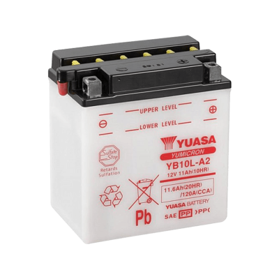 YUASA   Аккумулятор  YB10L-A2 с электролитом фото в интернет-магазине FrontFlip.Ru