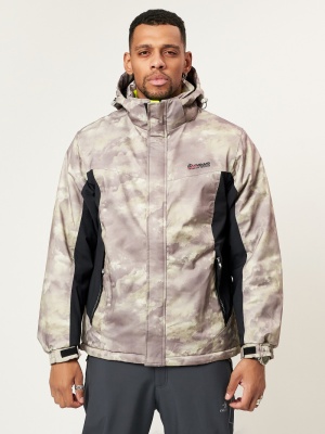 Спортивная куртка мужская зимняя бежевого цвета 78018B фото в интернет-магазине FrontFlip.Ru