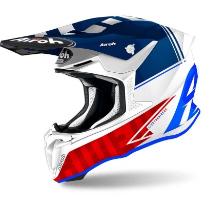AIROH шлем кросс TWIST 2.0 TECH BLUE GLOSS фото в интернет-магазине FrontFlip.Ru