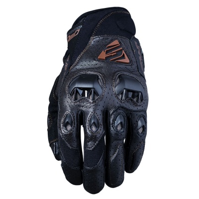 FIVE Перчатки STUNT EVO LEATHER AIR черные фото в интернет-магазине FrontFlip.Ru
