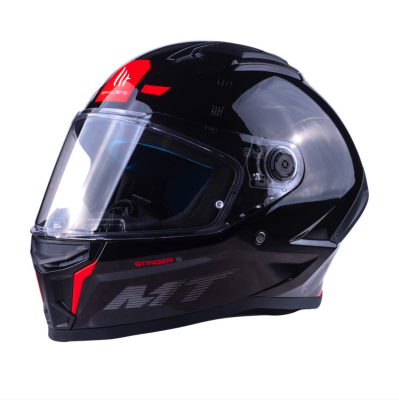 Шлем MT STINGER 2 SOLID Gloss Black фото в интернет-магазине FrontFlip.Ru