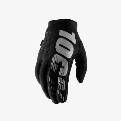 Мотоперчатки подростковые 100% Brisker Youth Glove Black/Grey фото в интернет-магазине FrontFlip.Ru