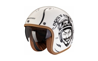 [SCORPION EXO] Мотошлем BELFAST EVO ROMEO, цвет Бежевый/Черный фото в интернет-магазине FrontFlip.Ru