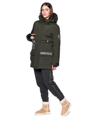 SNOW HEADQUARTER Снегоходная куртка женская B-8913 Хаки фото в интернет-магазине FrontFlip.Ru