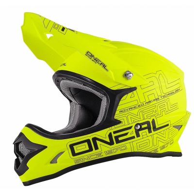 ONEAL Шлем кроссовый 3Series FLAT Термопластик, мат., Жёлтый фото в интернет-магазине FrontFlip.Ru