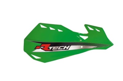 RTech Защита рук Dual Evo зеленая с крепежом (moto parts) фото в интернет-магазине FrontFlip.Ru
