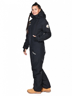 SNOW HEADQUARTER Снегоходный комбинезон женский BB-0160 Черный фото в интернет-магазине FrontFlip.Ru