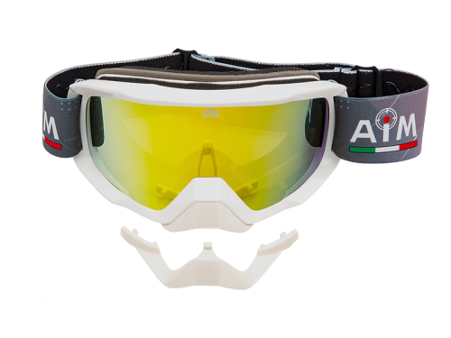 Очки снегоходные с двойной линзой AiM (PRO) 186-103 White Glossy фото в интернет-магазине FrontFlip.Ru