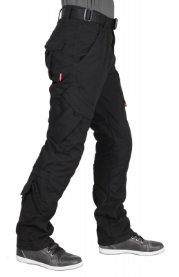 Мотоштаны мужские INFLAME CARGO, цвет черный фото в интернет-магазине FrontFlip.Ru