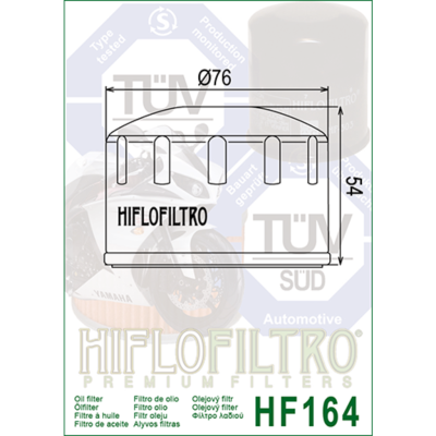 HIFLOFILTRO Масляные фильтры (HF164) фото в интернет-магазине FrontFlip.Ru