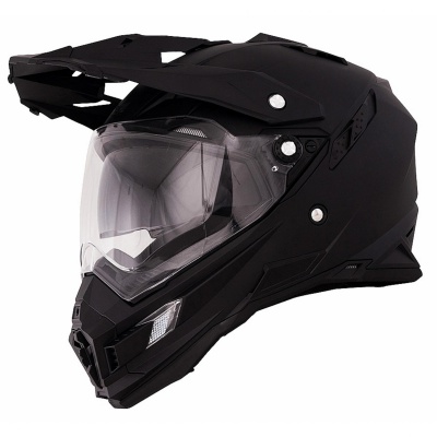 ONEAL Шлем кроссовый со стеклом Sierra ADVENTURE PLAIN Термопластик, глянец, Черный фото в интернет-магазине FrontFlip.Ru