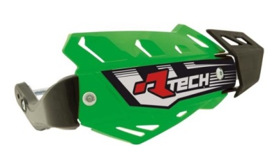RTech Защита рук FLX ATV зеленая с крепежом (moto parts) фото в интернет-магазине FrontFlip.Ru