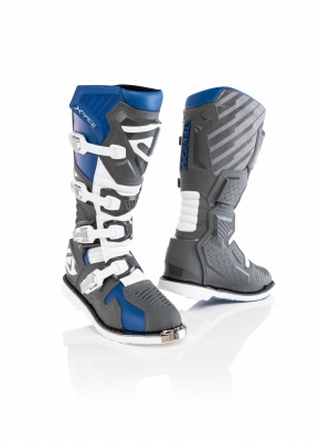 Мотоботы кроссовые Acerbis X-RACE Blue/Grey фото в интернет-магазине FrontFlip.Ru